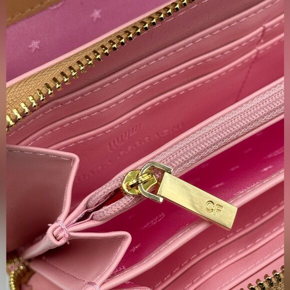 🆕 CHIARA FERRAGNI 🧿 NWOB Eyelike Motif Chain Linked Wallet on Chain, Nude - Picture 14 of 16